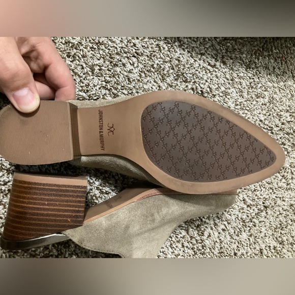 Johnston & Murphy Trista Mule Taupe Leather Heel Shoes, Size 7 - Picture 5 of 6